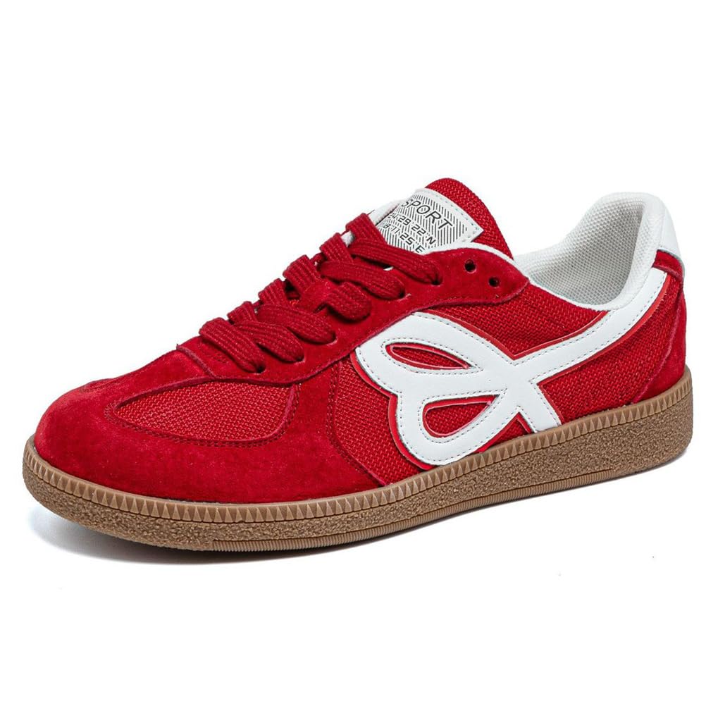 Zapatillas Retro De Moda Coreanas para Mujer con Cordones Punta Redonda Plantilla De Espuma Viscoelástica Tacón Cuadrado Zapatillas Deportivas para Viajar Y Uso Diario