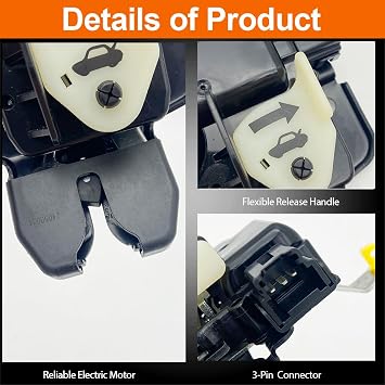 Trunk Deck Lid Latch Lock Compatible with 2007-2011 Versa