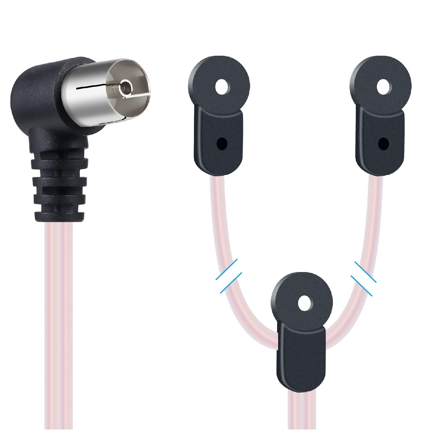 Buy PAL FM Dipole Antenna, Ancable 75 Ohm PAL Female FM Radio Coax