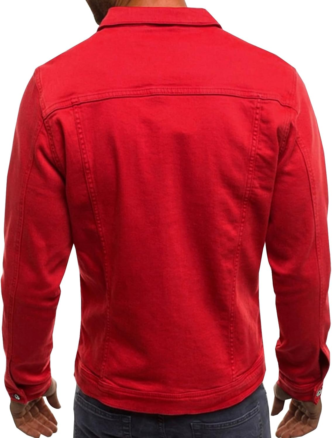 LONGBIDA Men's Casual Classic Denim Jacket Slim Fit Fashion Jean Coat - Image 2