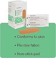 Vista 4 de McKesson Vendajes adhesivos, estériles, parche de tela, 2 x 4 pulgadas, 50 unidades, 1 paquete