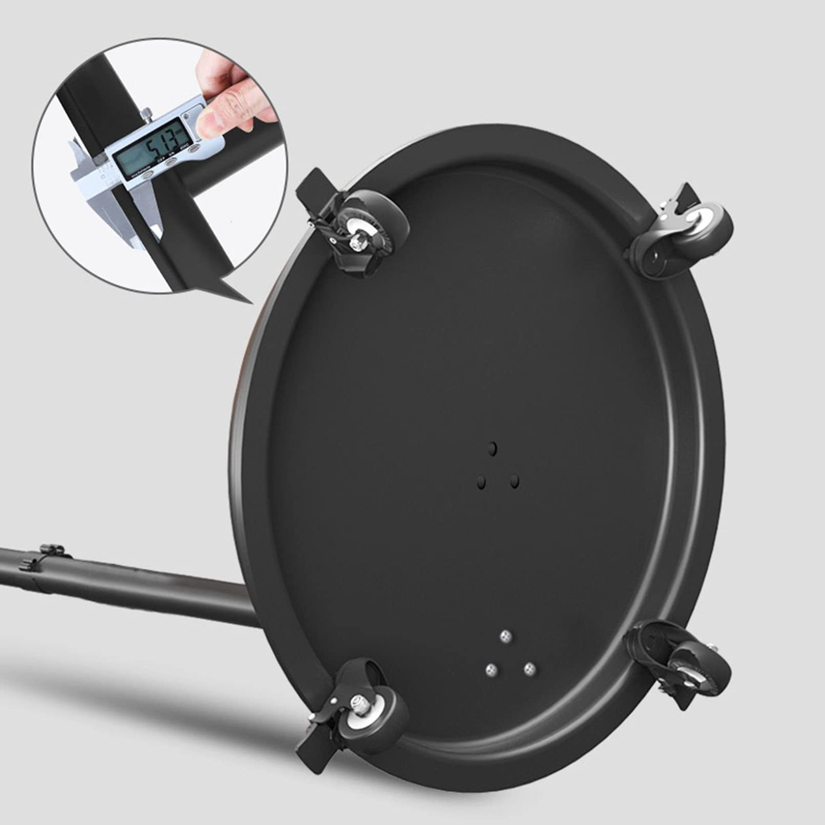 Supporto TV Mobile - con Vassoio per Tastiera, TV, Monitor per Computer, Staffa Girevole Orizzontale e Verticale, Carrello Mobile da Pavimento, Video in Diretta, Rack per riunioni