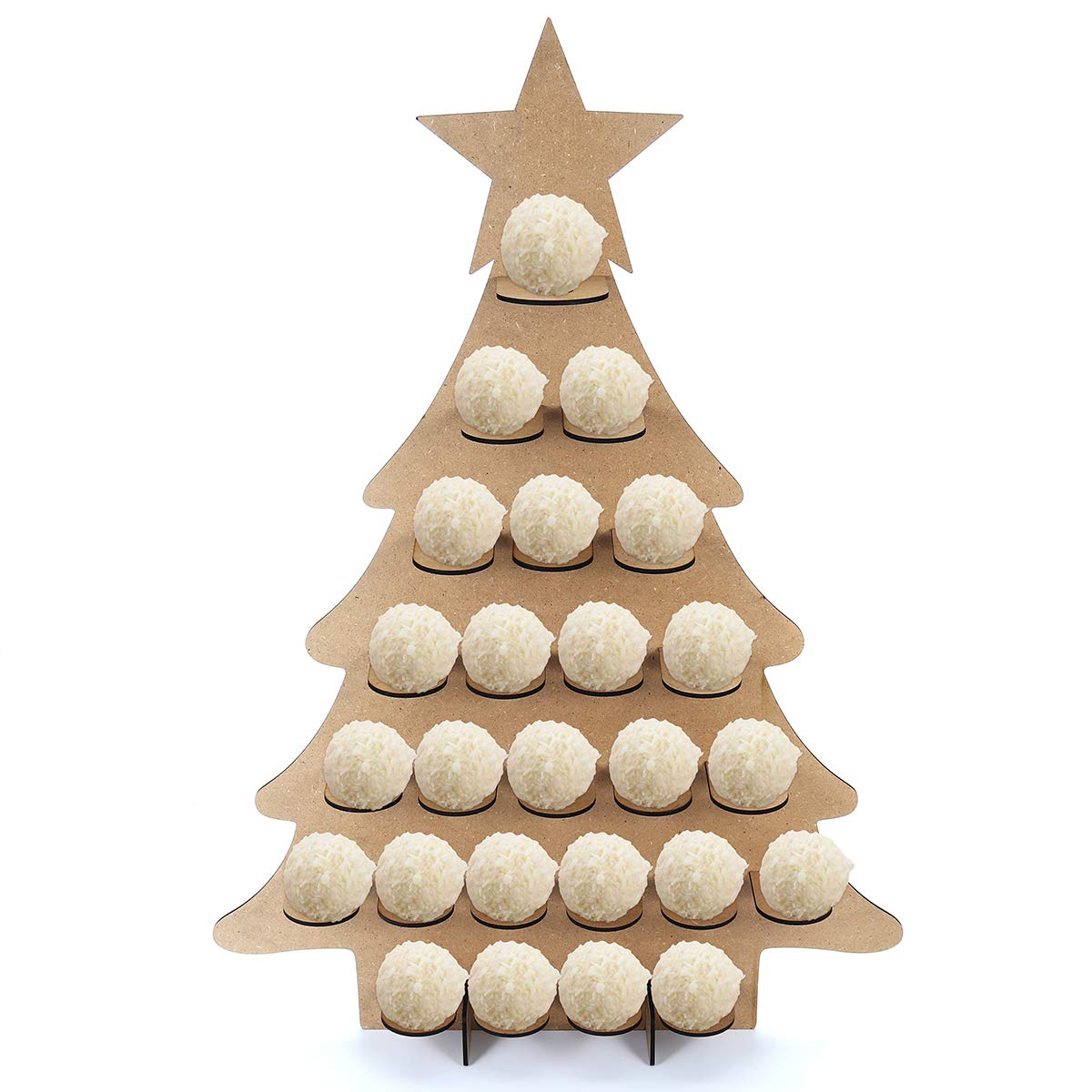Calendario De Adviento Familiar De Madera Árbol De Navidad 25 Chocolates Estante De Pie Decoraciones De Bricolaje
