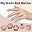 modelones Builder Nail Gel Polish Set, Base Colors Jelly Nude Pink Hard Strengthener Rubber Gel Polish 8-in-One Extension LED Nail Lamp Cured 6 Colors