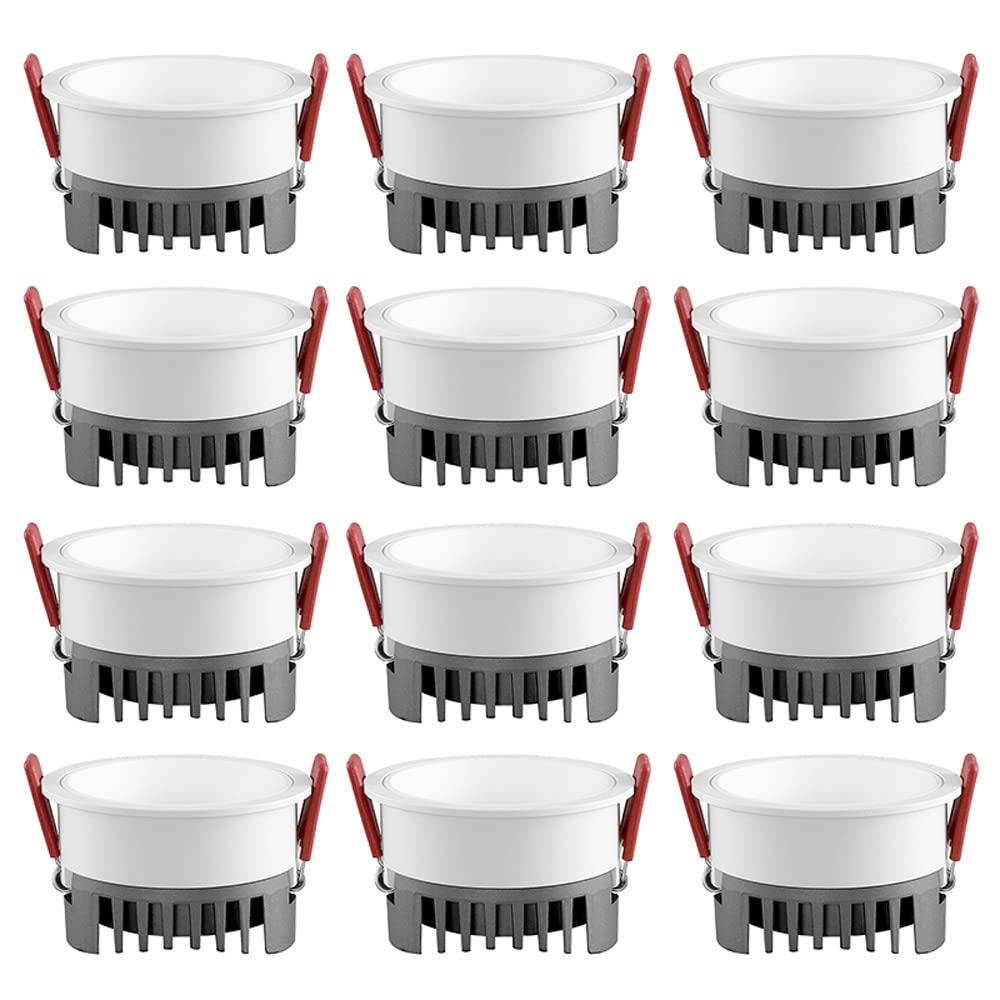 GTHTUHFD Set Of 12,5W-15W Eyeball Adjustable Spotlight Rotatable Ceiling Downlight 2In 2.5In 3In 4In Led Retrofit Recessed Lighting Fixtures For Entrance Lamp,3000K | 4000K |,7w-3000k
