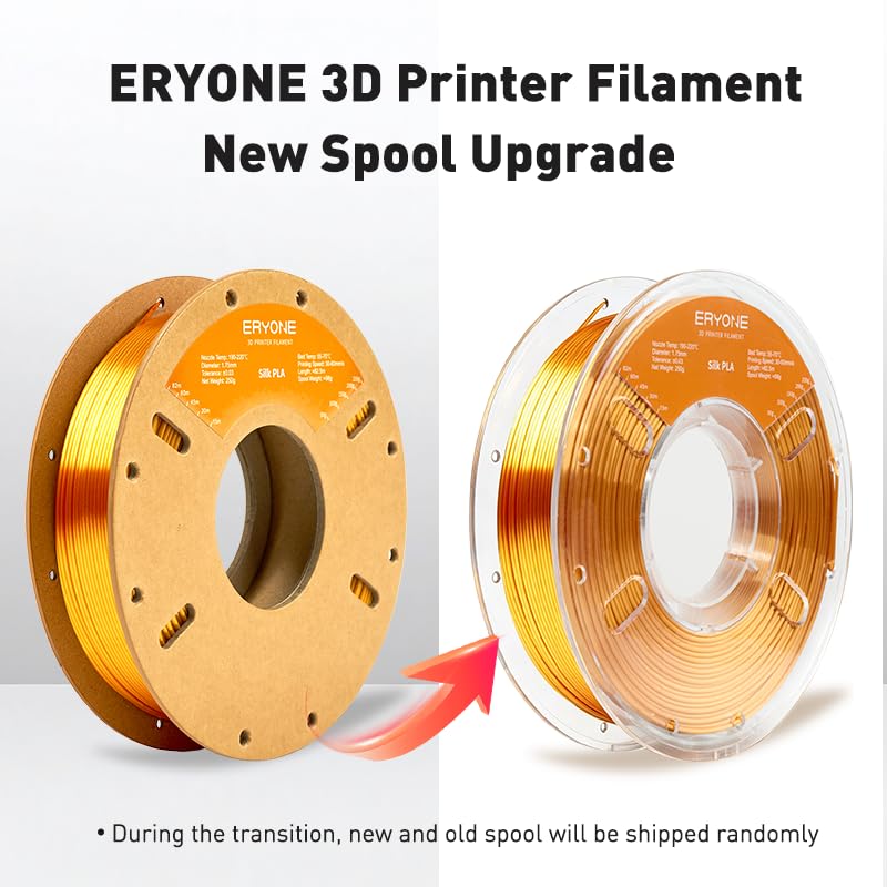 Image of ERYONE PLA Filament 3D Printer Filament Bundle Multicolor 1.75mm + /- 0.03mm, PLA Filament 250g Spool, 8 Rolls, Versatile Colors