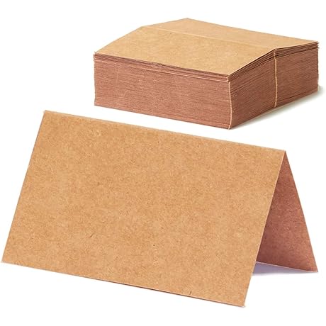 Place Cards for Weddings: Rustic Kraft Tent Cards for Special Seating Arrangements