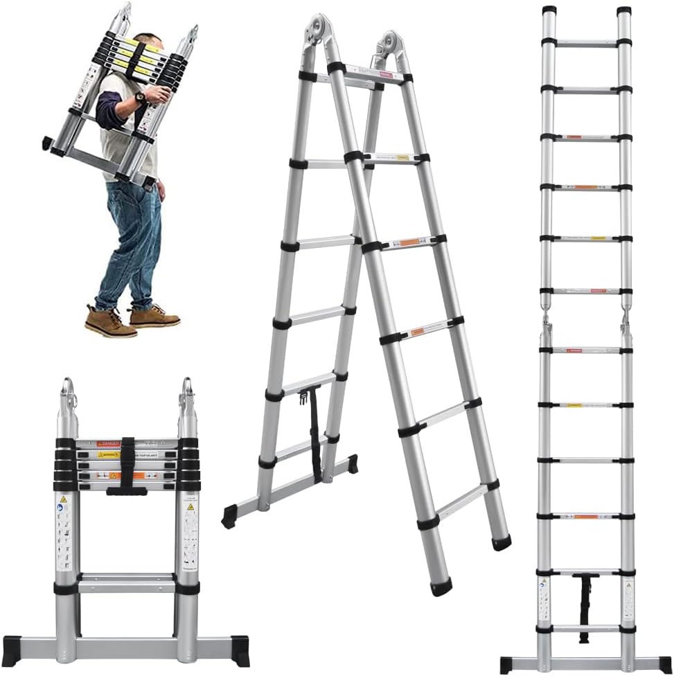 Aluminum Telescoping Ladders MultiPurpose Portable Extension Ladder