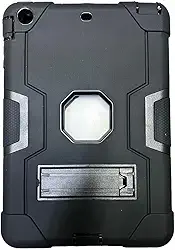 Capa ANTI-SHOCK Compatível Para IPAD Mini 1 2 3 A1432 A1454 A1455/A1489 A1490 A1491/A1599 A1600 (2012-2014)- (Preto),Anti-impressão digital, anti-riscos, anti-colisão (Nota: sem película protetora)