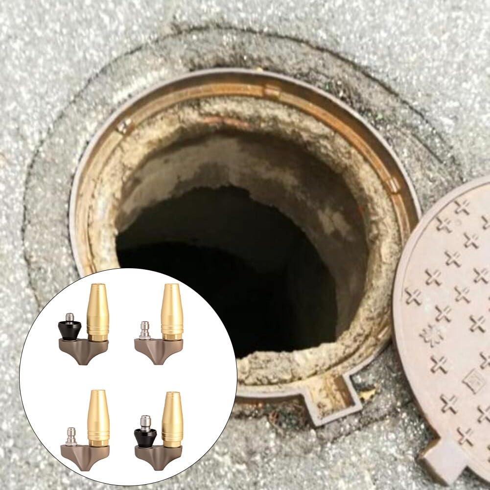 KiraKira Wysokociśnieniowa dysza turbo Jetter 3600 PSI, do kanalizacji ze stali nierdzewnej i czyszczenia rynny ciśnieniowej do pralek