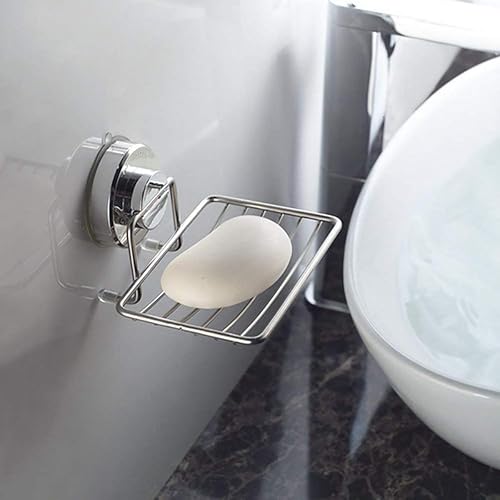 Miniatura 2 de 2 paquetes de soporte para jabonera de succión al vacío, soporte de jabón de acero inoxidable 304 para ducha, baño, bañera, fregadero de cocina