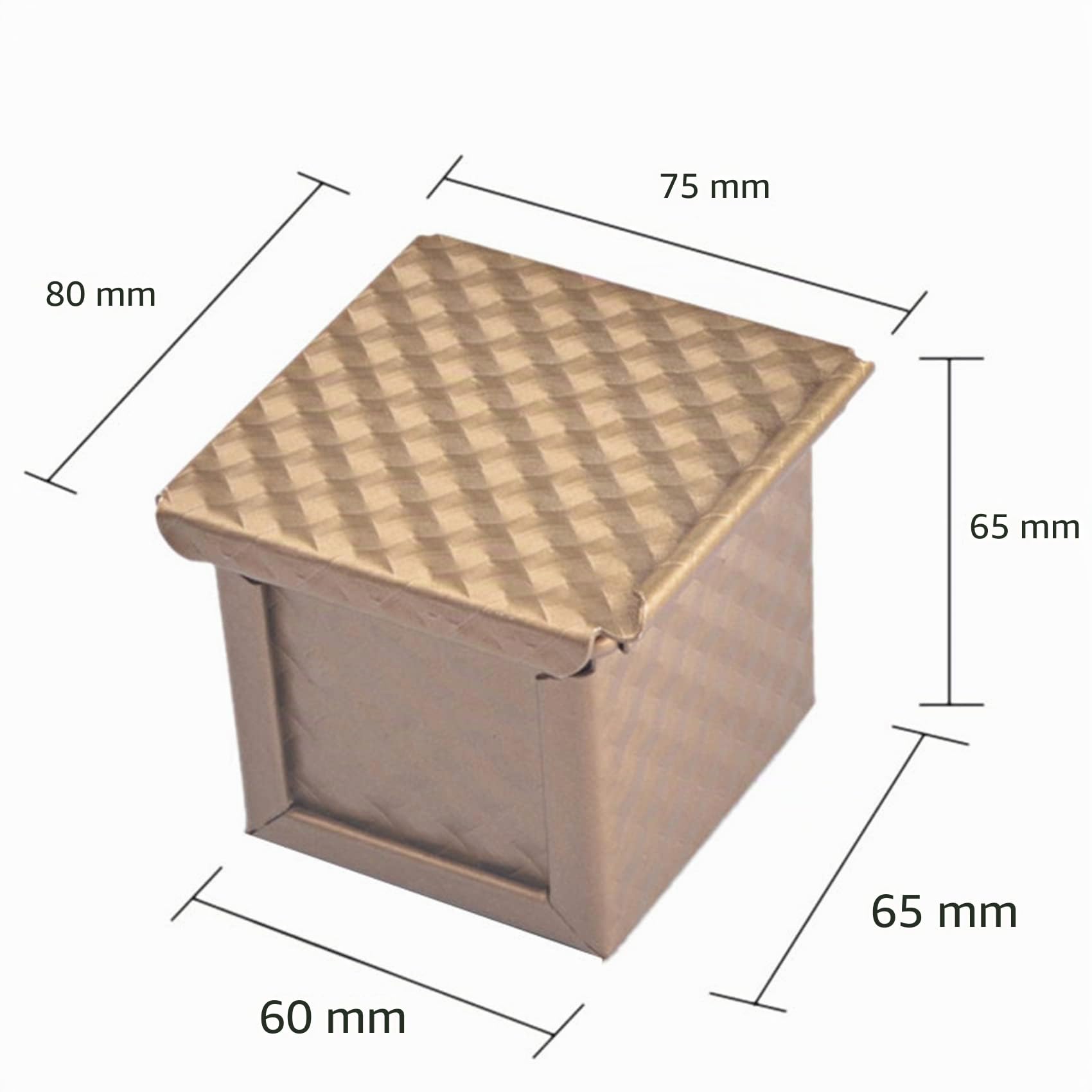 6 x teglia quadrata coperchio stampo per pane tostato padella per pane pullman pagnotta padella coperchio antiaderente mini cubo d'