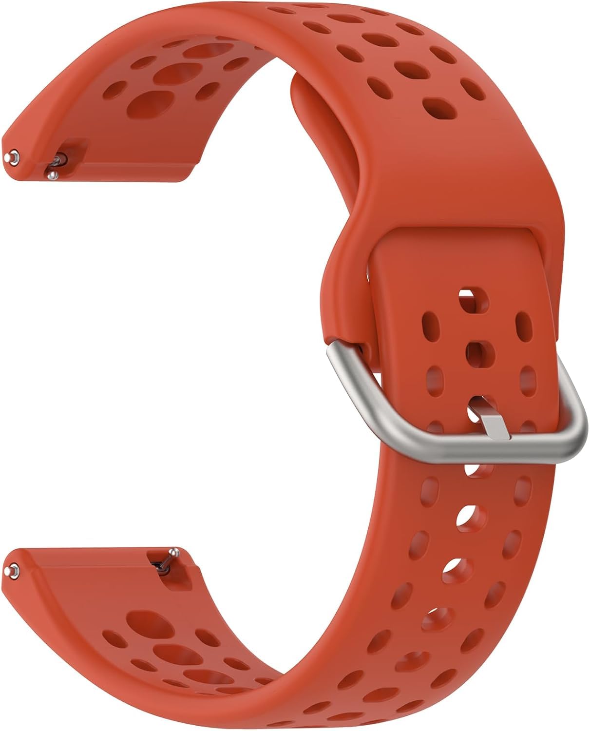 OBOE 22mm Silicone Airhole Strap 'COMPATIBLE WITH' Amazfit Bip 6/Bip 5/Amazfit GTR 4/3/3 Pro/2/2e/GTR 47mm (Red) [WATCH NOT INCLUDED]-picture-18