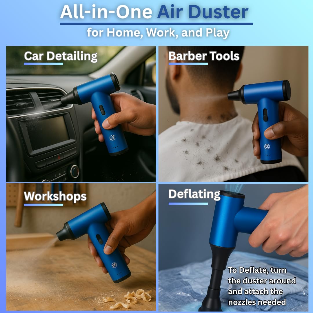 Aria compressa Duster Mini Blower Turbo Fan Electric Duster Kit di pulizia della tastiera Sostituire l'aria compressa può Jet Dry Blower Car Dryer Air Blower PC Dusters per la pulizia