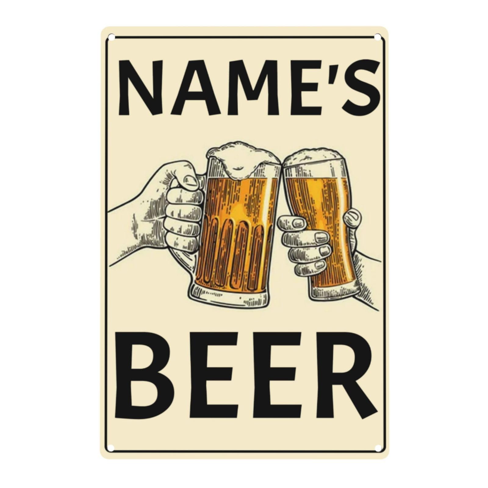 FUMUNA Personalized Custom Bar & Grill Sign Backyard Bar Decor For Home Man Cave, Kitchen, Pub & Diner Wall Art