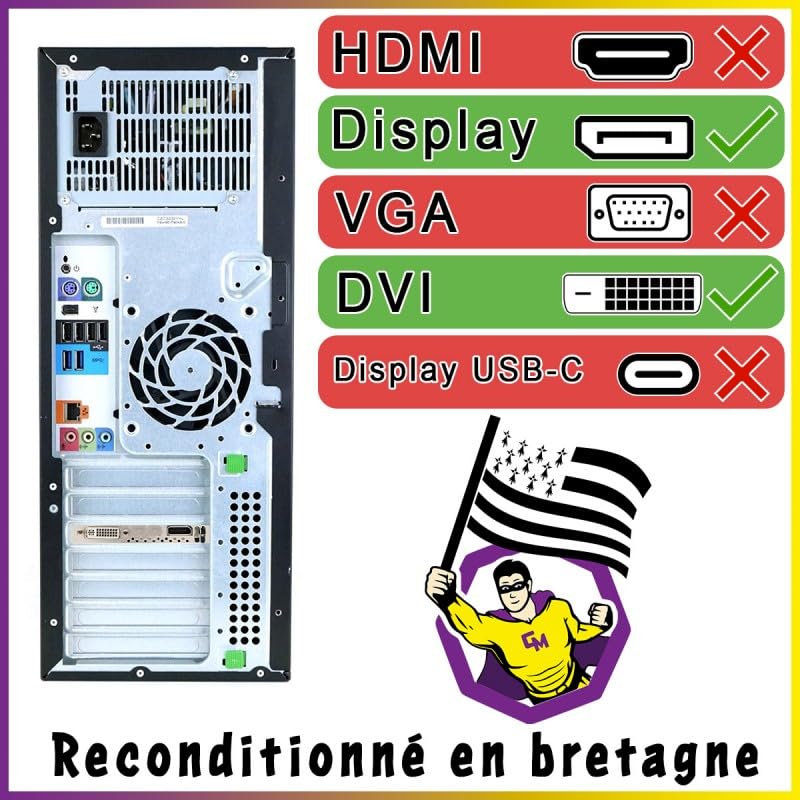 PC HP Z420 Torre Intel Xeon E5-1603 Nvidia Quadro RAM 64GB SSD 240GB W11 WiFi (Reacondicionado)