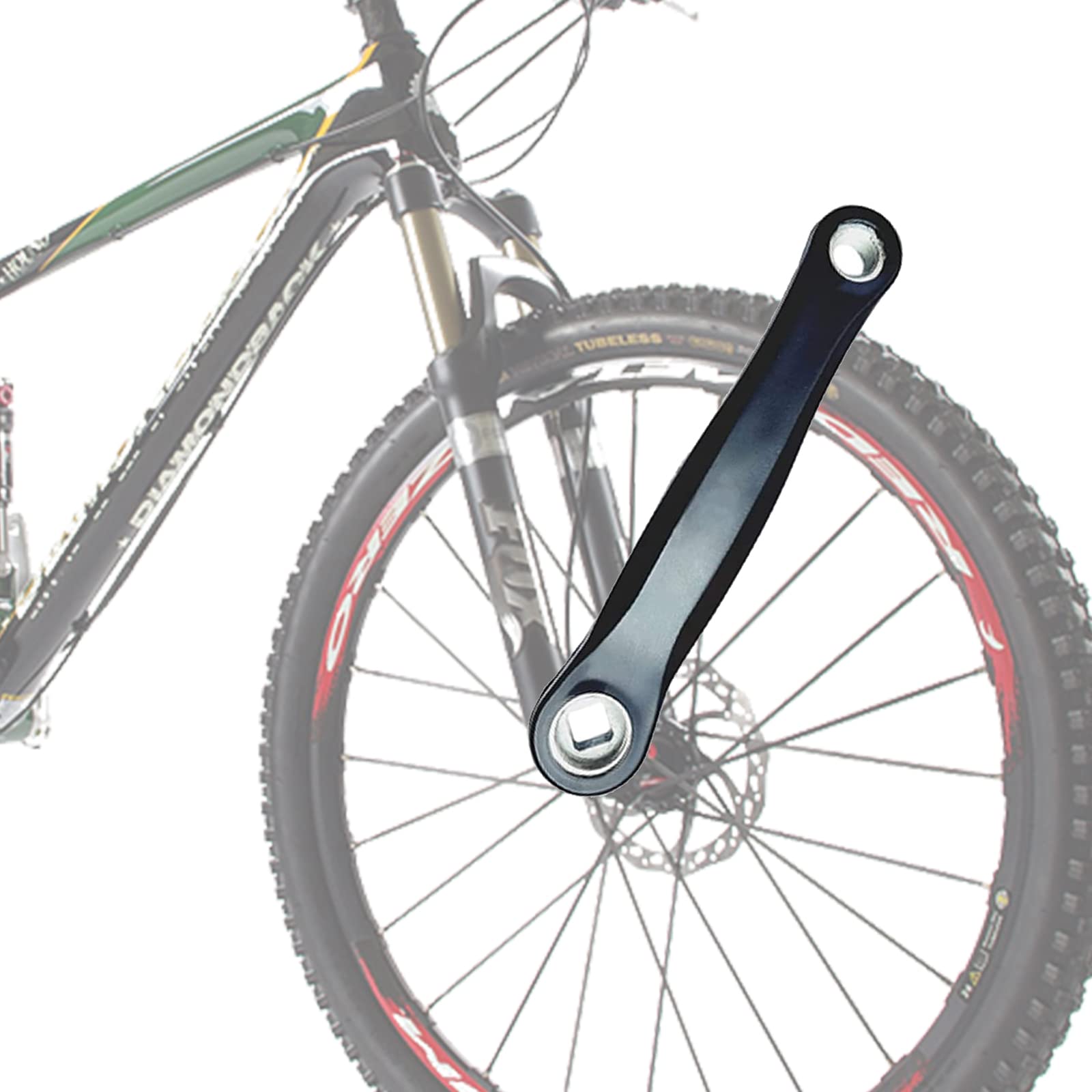 Manivela Bicicleta Montaña 170 mm Biela Izquierda Cuadrada Negro