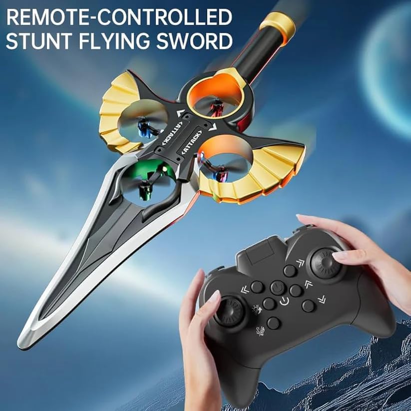 Image of TOYMELO Remote Control Flying Plane Toy with LED Lights, 360 Flip & Stunt Roll | RC Fighter Jet Airplane for Kids & Adults | Rechargeable Easy to Fly RC Aircrafts