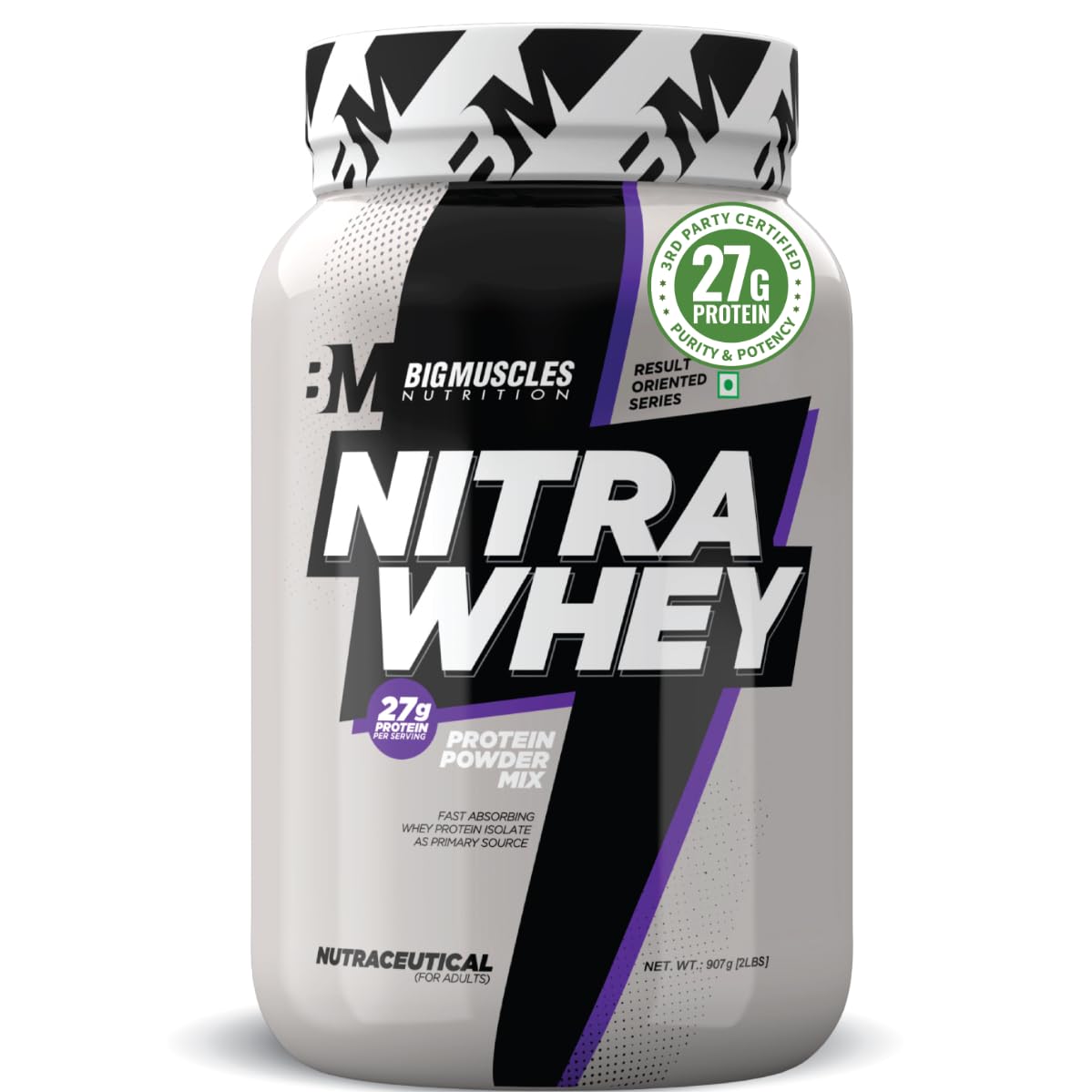 Bigmuscles Nutrition Nitra Whey | Whey Protein Isolate [ 2 lbs, Malai Kulfi] | 27g Protein | 10g EAA | 3g Creatine | Supports in Muscle Building, Accelerated Recovery & Strength (B0C8JHPTHB) Amazon Price History, Amazon Price Tracker