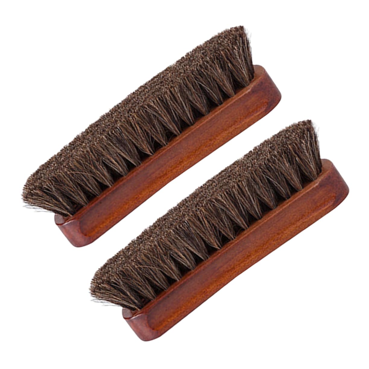 BESPORTBLE Cepillo De Madera para Pelo De Caballo Cepillo Limpiador para Zapatos De Limpieza Kit para Lustrar Zapatos De Pelo De Caballo para 2 Piezas x 4