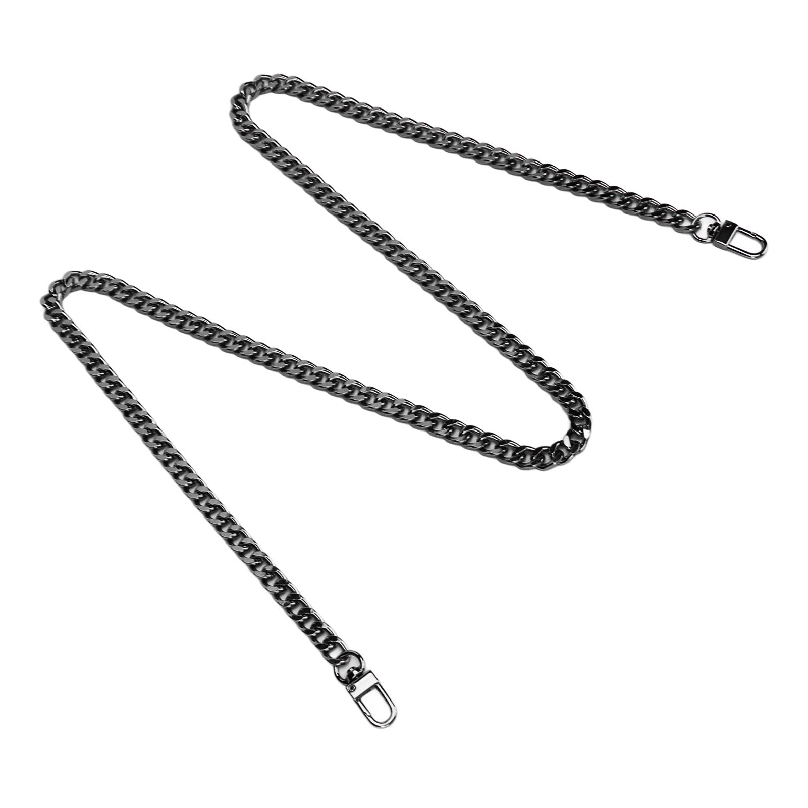 Catene di gioielli in metallo, ferro, antiruggine, fai da te, collane, braccialetti, cavigliere, forniture per la produzione di 5 pezzi, eleganti e durevoli, multiuso, per (Argento Nero)