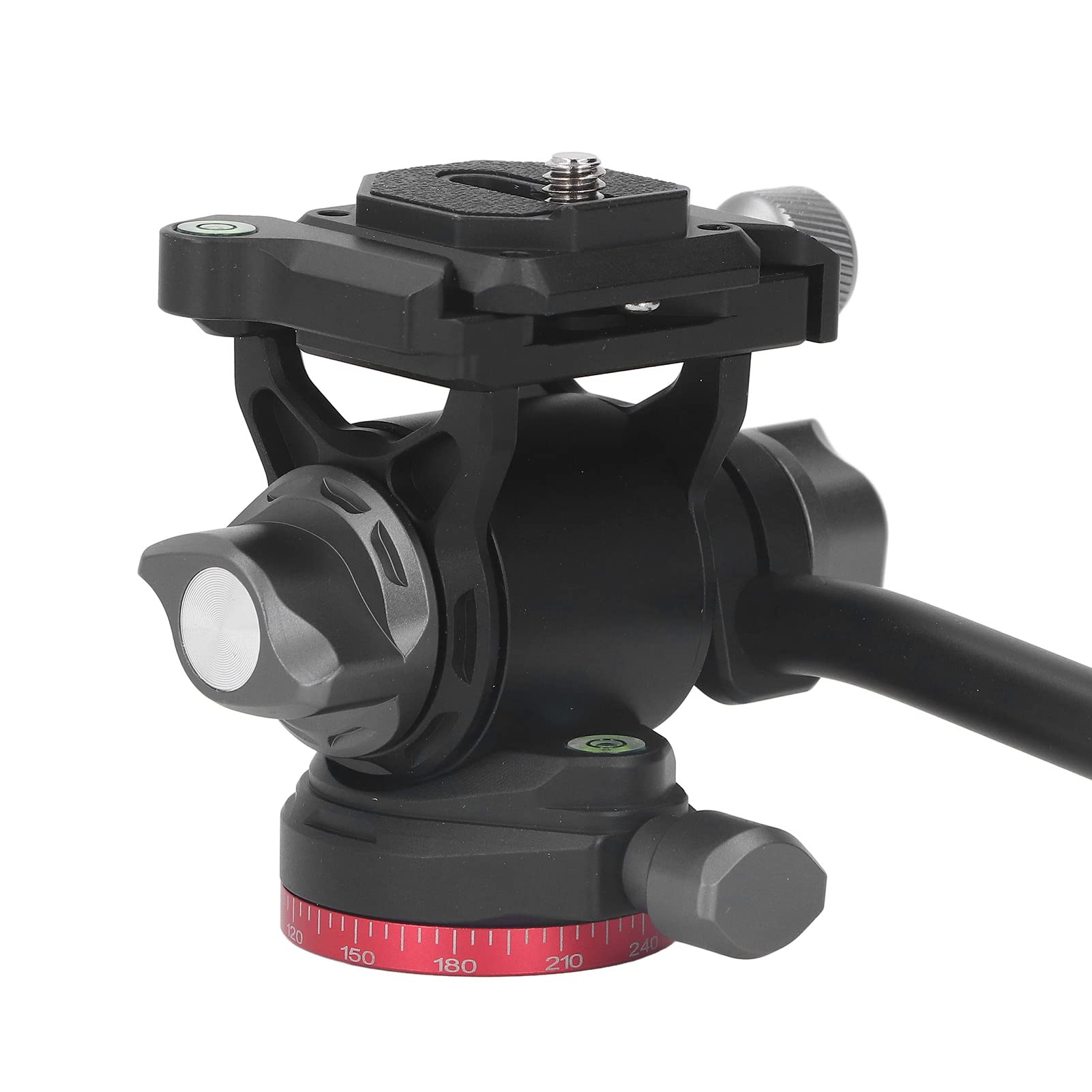 Cabeza de trípode panorámica, Cabeza de Bola hidráulica para videografía con Fluido, Compatible con cámaras SLR y DSLR, rotación de 360 Grados, construcción en aleación de Aluminio