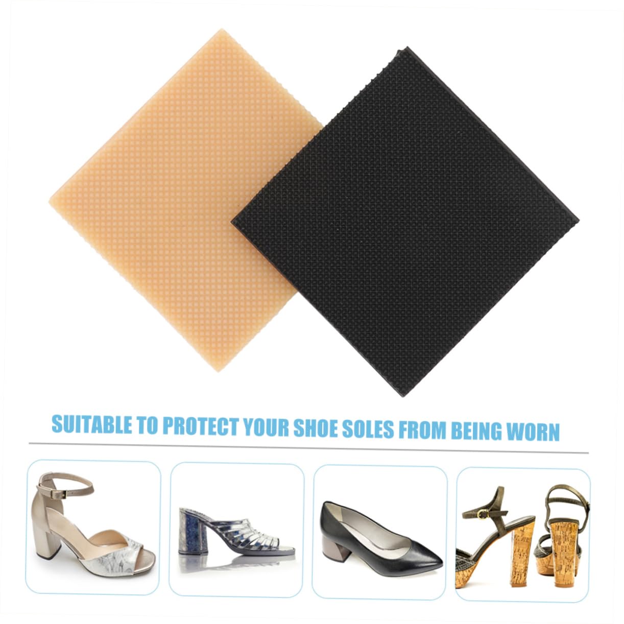 VALICLUD 5 Sätze Reparatur Von Sohlenflicken High Heel -beschützer Schuhferseneinsätze Schuheinlagen Schuhgriff Griffe Anti-schlupf-schuhpads Nicht-schlupf-schuhpolster Gummi 4 Stück * 5