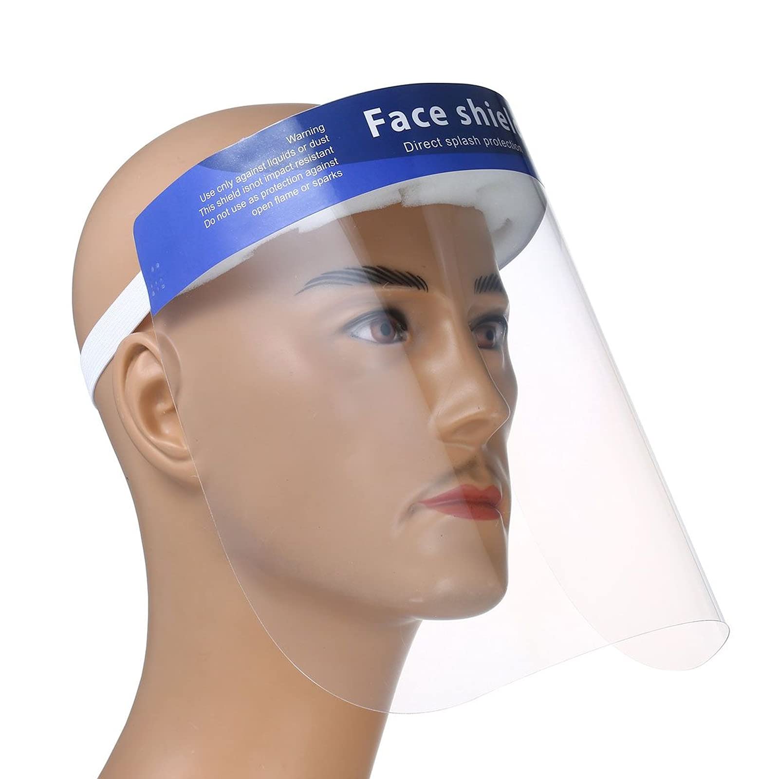 LEXY FV05, paquete de 5 viseras protectoras ajustables transparentes con tapa de seguridad antisalpicaduras, cubierta completa para taller, cocina, limpieza