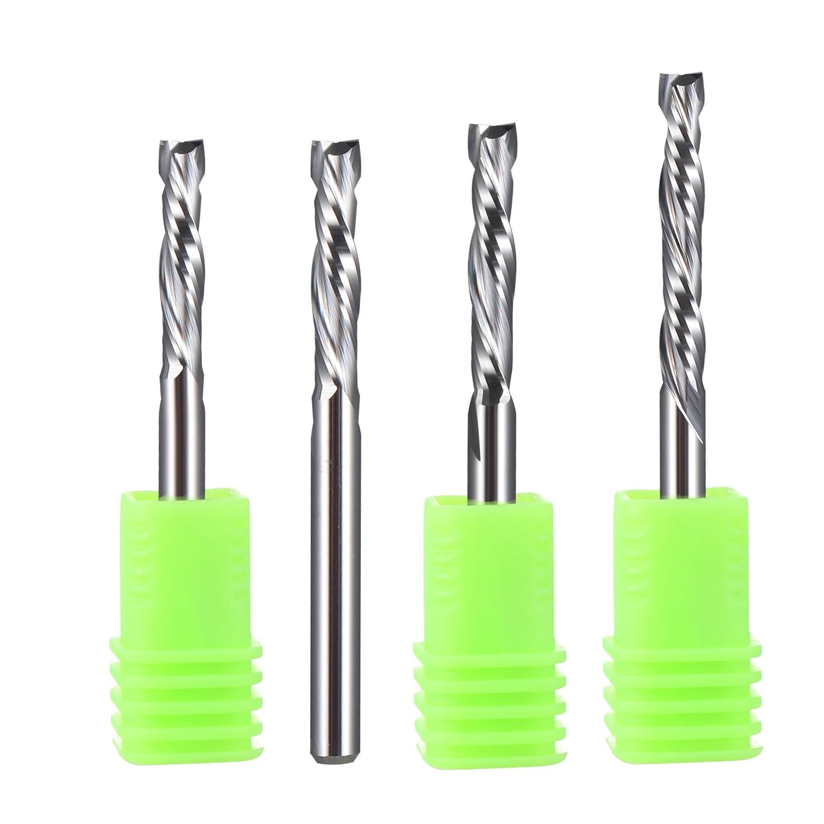 Fresas,Fresas de Metal Duro, 2 Piezas de Brocas de compresión de carburo for Fresas de Extremo Ascendente y descendente, Brocas de fresado en Espiral de Dos Ranuras(8.0x25x60L)