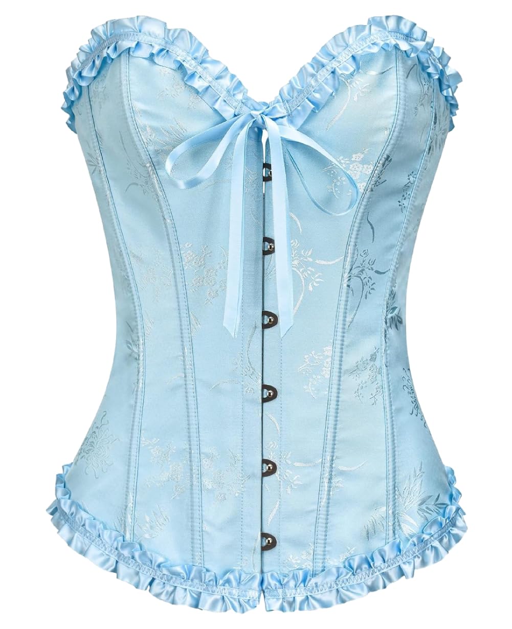 kuose Ladies Plus Size Black Overbust Corset Overbust Corset Size S-6XL-picture-50