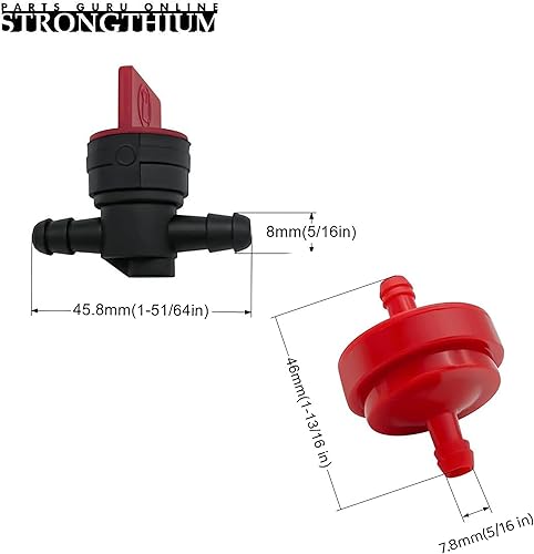 Miniatura 4 de STRONGTHIUM Kit de manguera de línea de combustible de 14 para Briggs and Stratton MTD Craftsman Troy Bilt Cub Cadet con abrazaderas de gas de 14