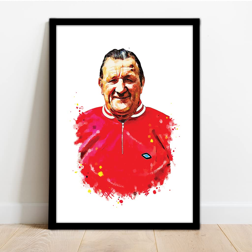 LIVERPOOL - BOB PAISLEY FRAMED ILLUSTRATION PRINT POSTER