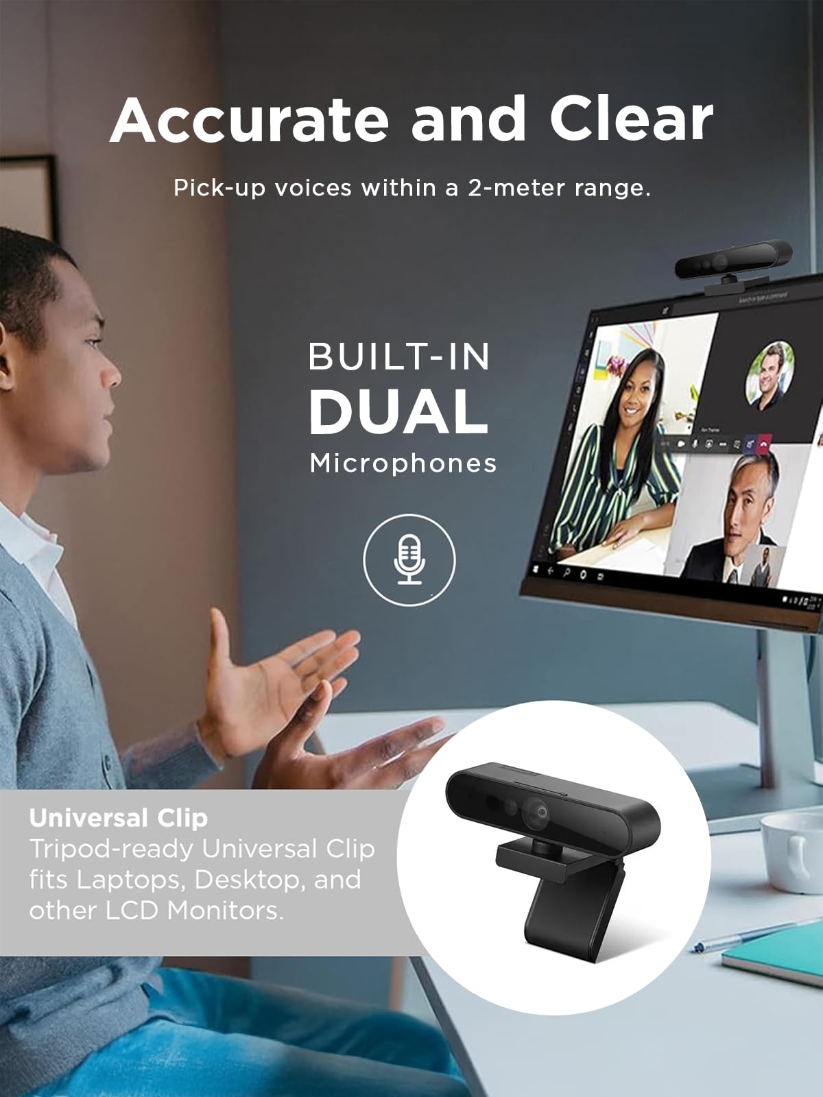 Amazon.co.jp: Lenovo Performance FHDウェブカメラ、1080p FHD