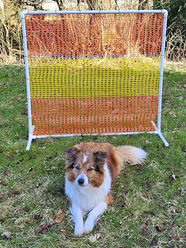 2er Set NADAC HOOPERS Agility-Zaun/Gate, PVC, VDH-KONFORM, Gelb/Orange, 1,05m x 1,15m, 1,4 kg, Outdoor, für Hunde Aller Größen