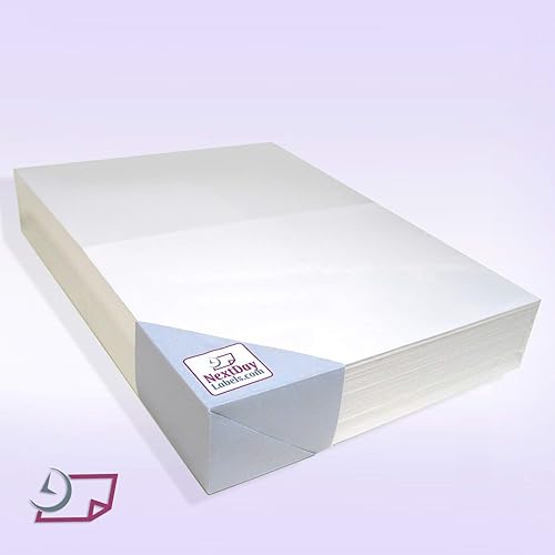 Miniatura 4 de NextDayLabels - Cartulina perforada blanca de tamaño carta, 75 libras (7.16 ozm), 2 por página, las tarjetas miden 8.5 x 5.5 pulgadas, compatible