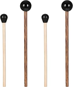 4 Pcs Wooden Drum Mallets for Bass