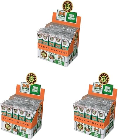 Kahve Dünyası 2'Si 1 Arada Fındık Aromalı Hazır Kahve 40'lı Paket (12 Gr x 40 Adet) (3 paketi)