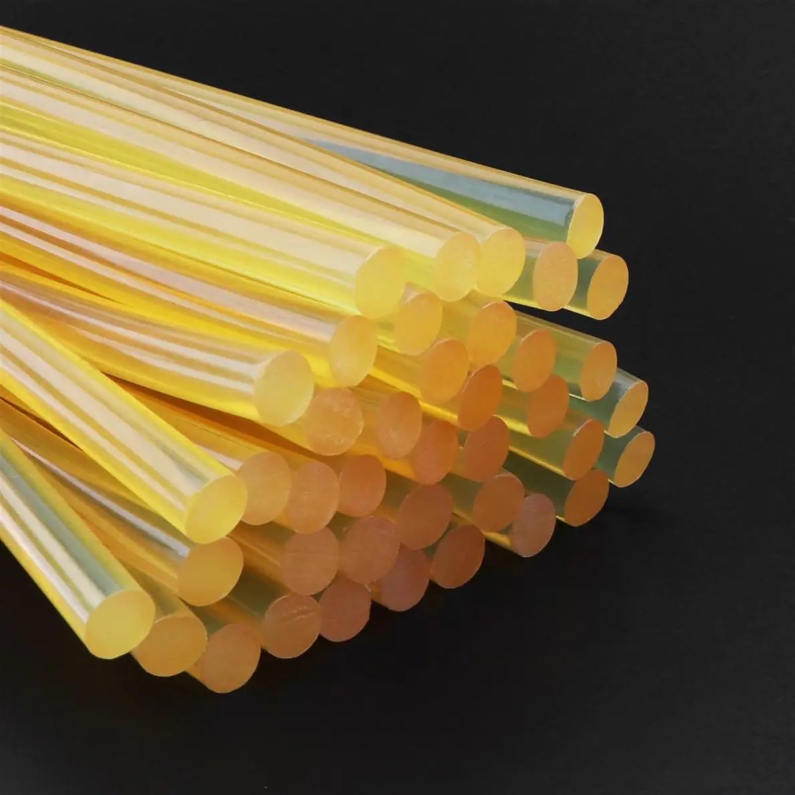 100 pezzi 7mmx200mm Stick di colla a caldo viscosa trasparente gialla forte for accessori di riparazione