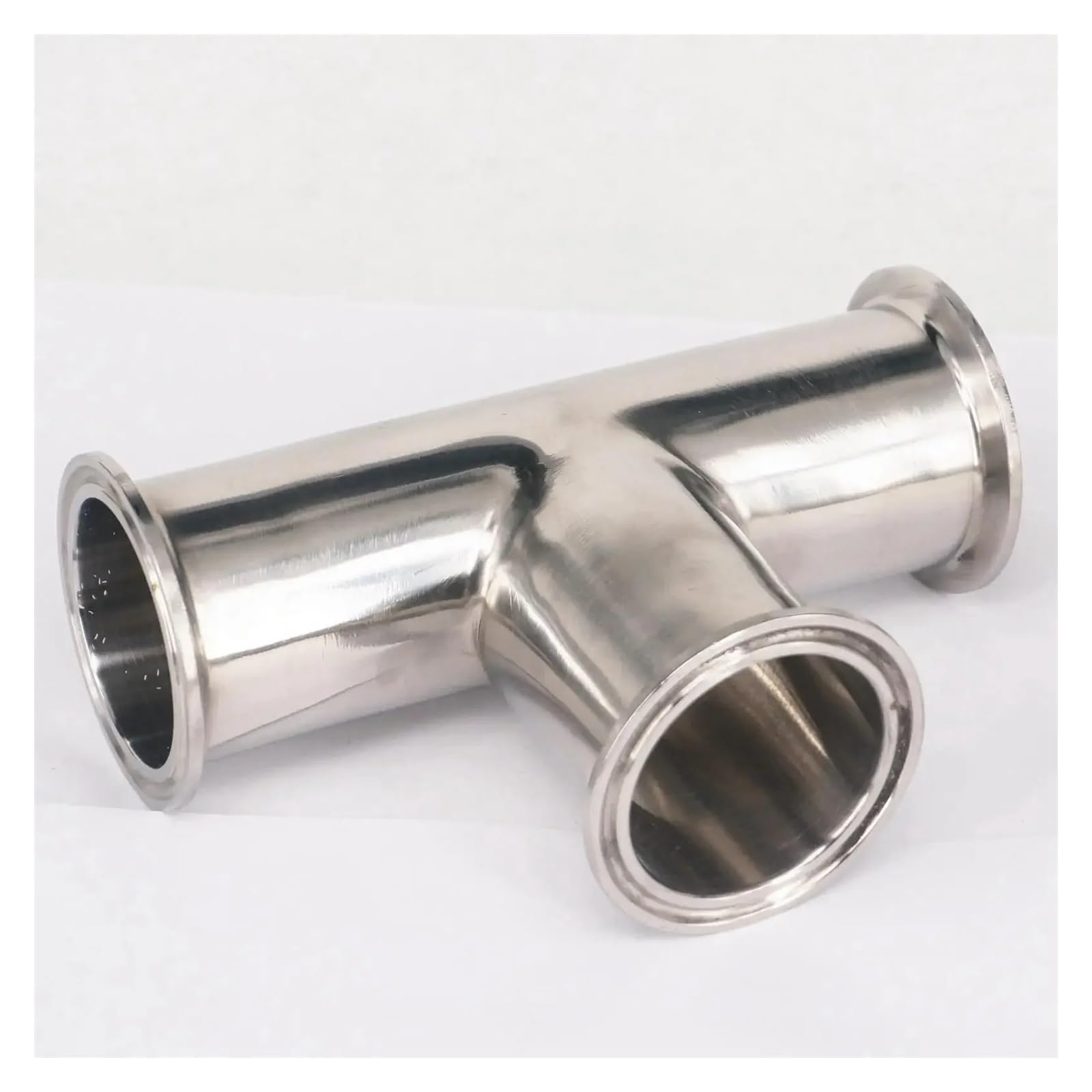 AARTERZZA Fit Tube O.D 51mm 2" Tri Clamp Ferrule O.D 64mm 304 Stainless Steel Tee 3 Ways Ferrule Fitting