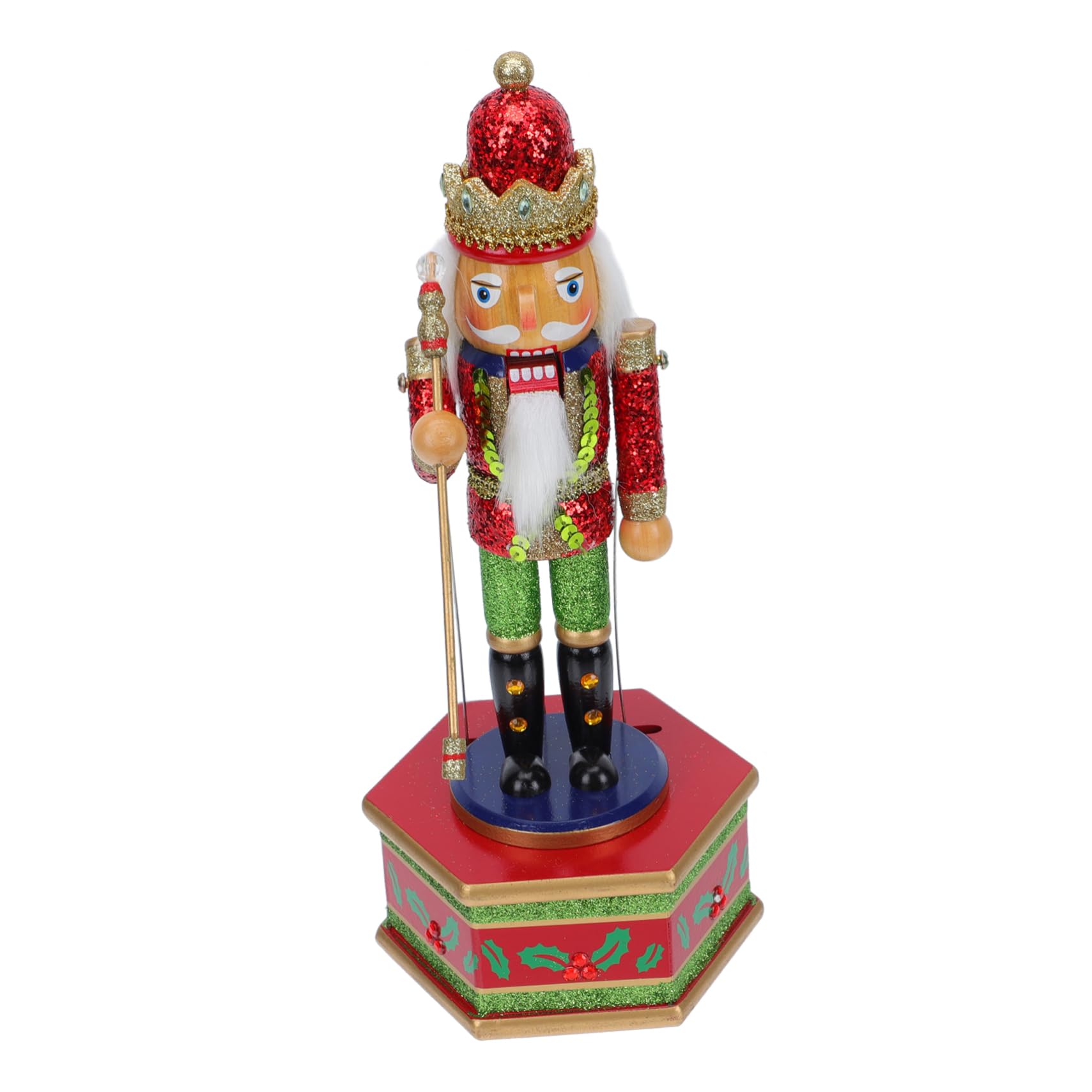 Alipis 1pezzi Schiaccianoci in Legno Decorativo Scatola di Melodie Natalizie Ornementi Musicali per Feste di Natale Regalo di Natale Forma di Strumento