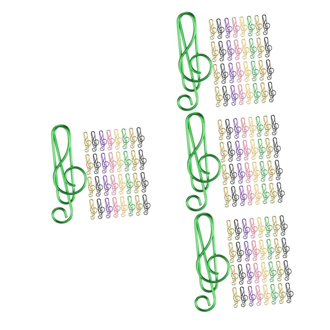 HOMSFOU 4 Set Fermagli Per Carta Musicali Colorati Metallo Per Ufficio E Scuola Clip Creative Per Documenti E Decorazioni 85 Pezzi*4