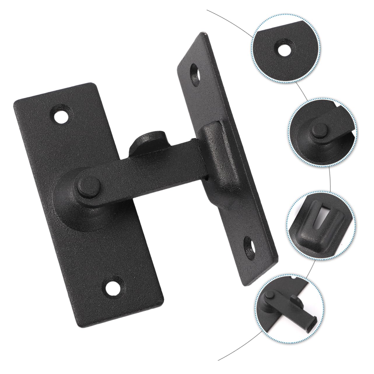 Artibetter 3piezas Cerradura De Puerta De Acero Inoxidable Grados Pestillo De Seguridad Para Puertas y Ventanas Fácil Instalación Para Uso Interior y Exterior