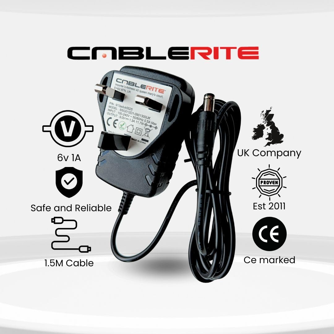 Alimentatore AC/DC 9V 1A Per Radio DAB PURE KG41-9-800D - Adattatore Universale 5.5mm X 2.1mm/2.5mm