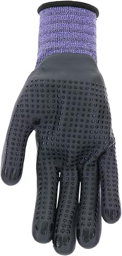 Miniatura 4 de Mud Grip Women's Nylon Seamless Knit Shell Water Resistant Dotted Nitrile Palm Gardening Gloves