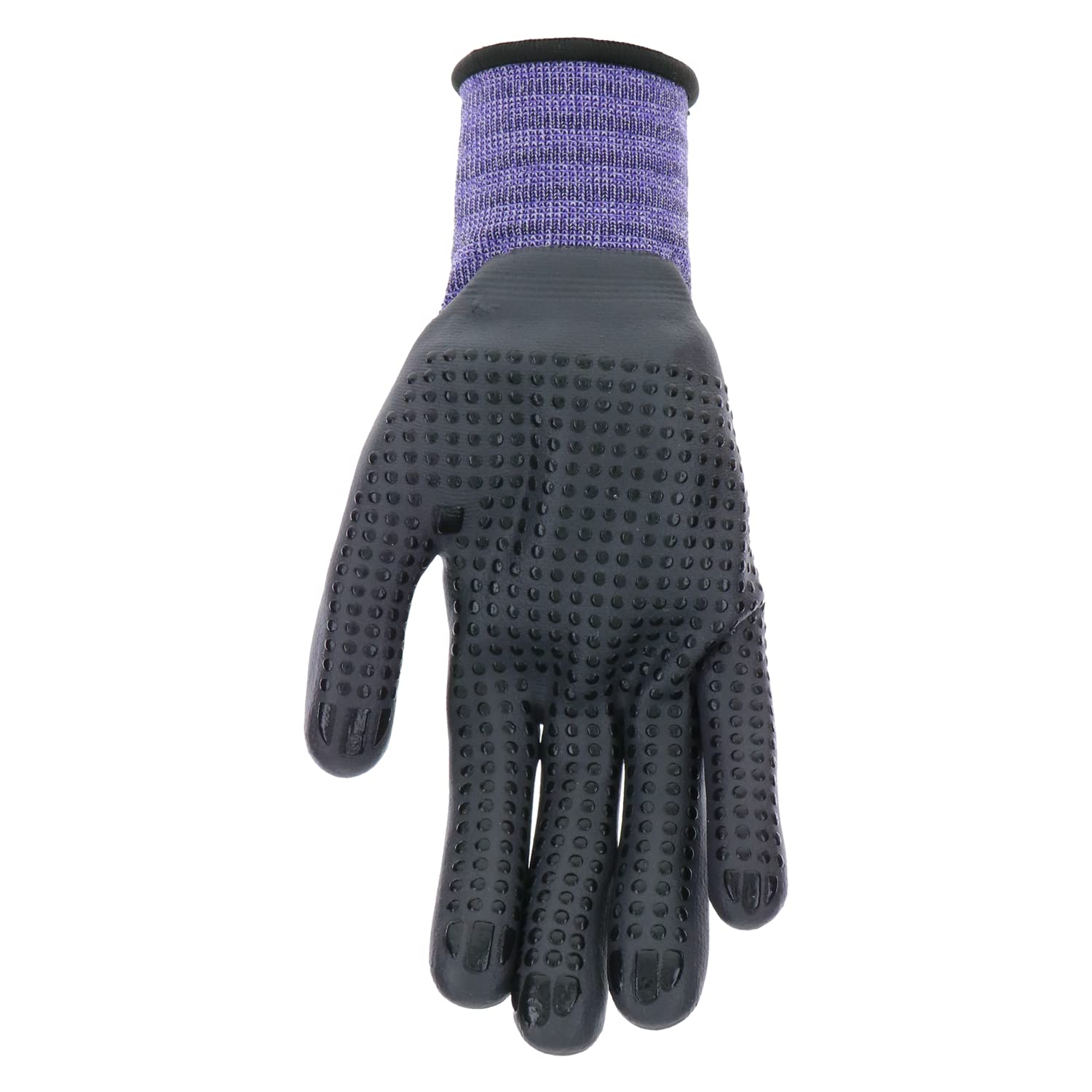 MUD Grip - Guantes de jardinería de palma de nitrilo sin costuras para mujer, resistentes al agua, excelente agarre, alta destreza, resistentes a la abrasión, mediano/grande, violeta (MD31011V-WML)
