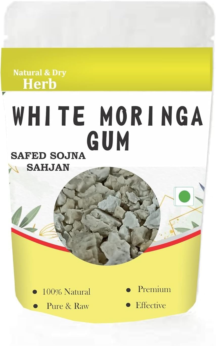 Moringa Gum Pure & Natural, Sahajan Gond, Gond Sonjana| White Sahajan Gond| White Moringa Gond - (25 gm)