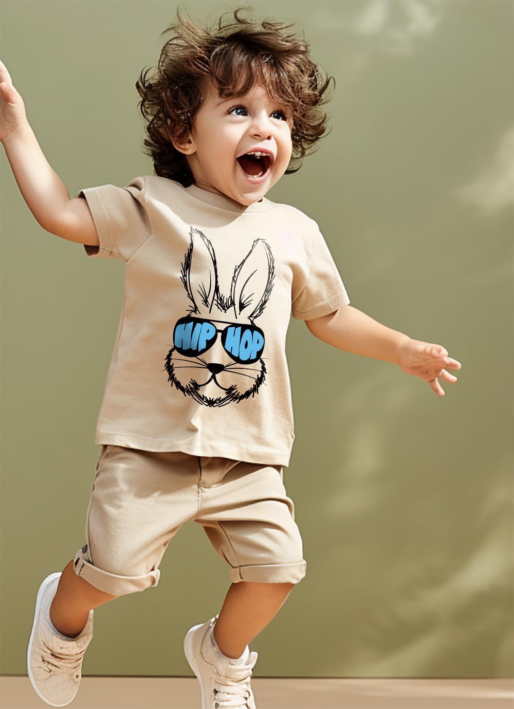 Easter Bunny Shirt for Toddler Boys Girls Kids Eggs-Track Tees Eggs Tractor T-Shirts 2-7T - Image 3