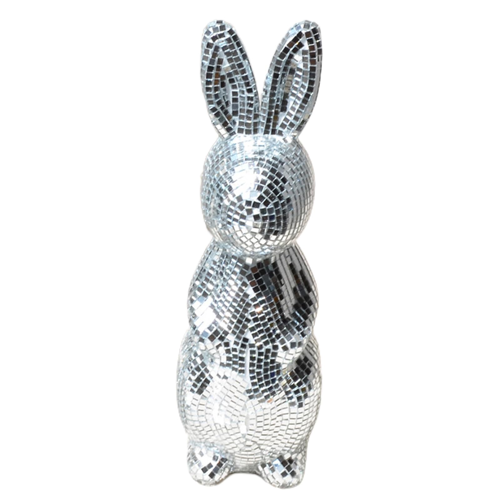 Figurines de lapin en verre soufflé bouche art de table fait main