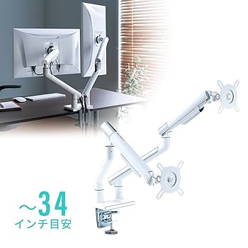 Amazon.co.jp: イーサプライ モニターアーム 2画面 デュアル