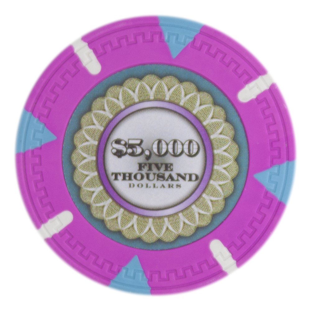 Claysmith Gaming The Mint Poker Chip Heavyweight 13.5-gram Clay Composite – Pack of 50 ($5000 Pink)
